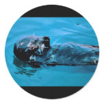 Sea Otter oil Sticker
