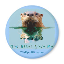 SEA OTTER Series I magnets by RavenSpiritPrints SEA OTTER Series I magnets