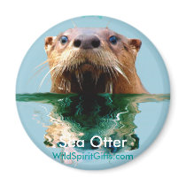 SEA OTTER Series I magnets by RavenSpiritPrints SEA OTTER Series I magnets
