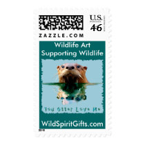 SEA OTTER Series I postage by RavenSpiritPrints SEA OTTER Series I postage