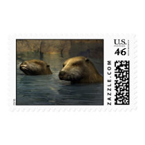 Sea Otter Stamps by LCWeber Sea Otter Stamps