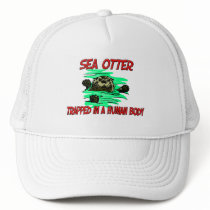 Sea Otter trapped in a human body hats by AnimalShirts Sea Otter trapped in a human body hats