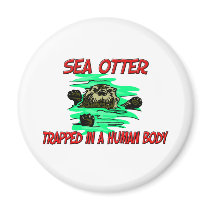 Sea Otter trapped in a human body magnets by AnimalShirts Sea Otter trapped in a human body magnets