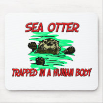 Sea Otter trapped in a human body mousepads by AnimalShirts Sea Otter trapped in a human body mousepads