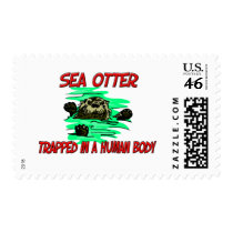 Sea Otter trapped in a human body postage by AnimalShirts Sea Otter trapped in a human body postage