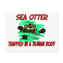 Sea Otter trapped in a human body postcards by AnimalShirts Sea Otter trapped in a human body postcards