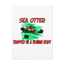 Sea Otter trapped in a human body postcards by AnimalShirts Sea Otter trapped in a human body postcards