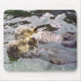 Sea Otters Holding Hands Mouse Pads