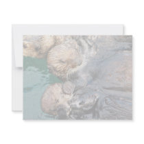 Sea Otters in Capture Pens Custom Invites