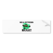 SEA OTTERS Rule! bumper stickers by AnimalShirts SEA OTTERS Rule! bumper stickers