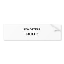 Sea Otters Rule bumper stickers by AnimalShirts Sea Otters Rule bumper stickers
