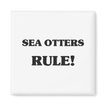 Sea Otters Rule magnets by AnimalShirts Sea Otters Rule magnets