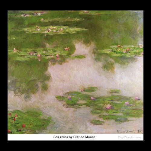 Sea roses by Claude Monet Posters