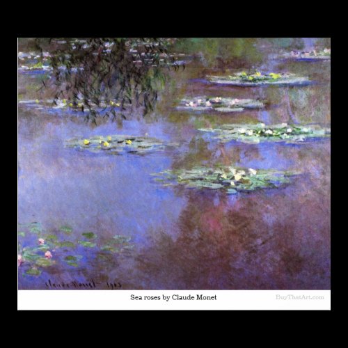 Sea roses by Claude Monet Posters