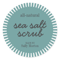 Sea Salt Scrub Round Label Template Sticker