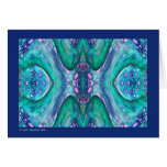 Sea Serpent Glass Abstract Greeting Cards