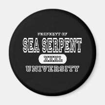 Sea Serpent University Dark Fridge Magnets