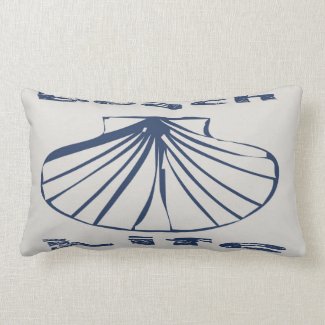 Sea Shell Beach Life Nautical Lumbar Pillow