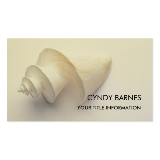 Sea Shell Business Card (front side)