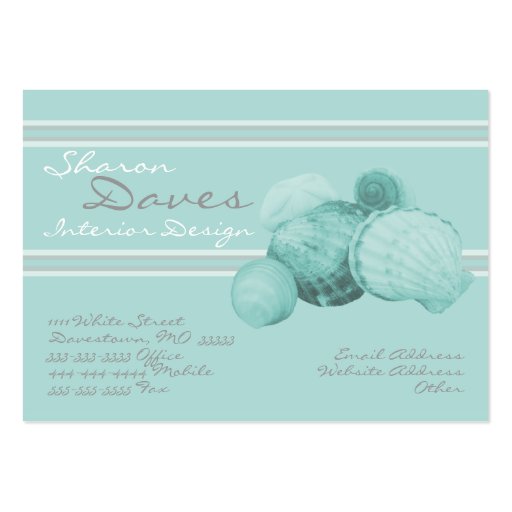 Sea Shell Chubby Business Card (front side)