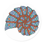 Sea Shell Digital Stencil Collage - 09 Stickers