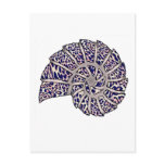 Sea Shell Digital Stencil Collage - 10 Postcards