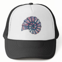 Sea Shell Digital Stencil Collage - 12 Trucker Hats