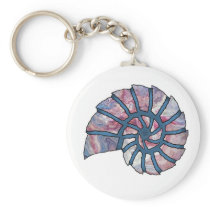 Sea Shell Digital Stencil Collage - 12 Key Chains
