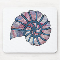 Sea Shell Digital Stencil Collage - 12 Mousepads