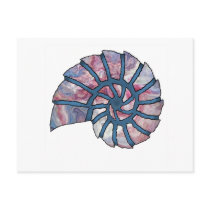 Sea Shell Digital Stencil Collage - 12 Postcard