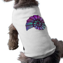 Sea Shell Digital Stencil Collage - 16 Pet Tee