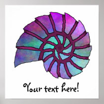 Sea Shell Digital Stencil Collage - 16 Posters