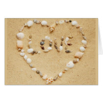 Sea Shell Love Heart Card