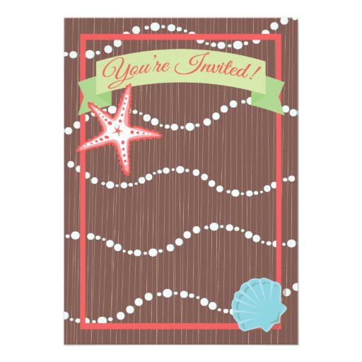 Sea Shell Post Wedding Reception Invitations