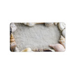 Sea Shell Sand Background - Beach Shells Customize Labels