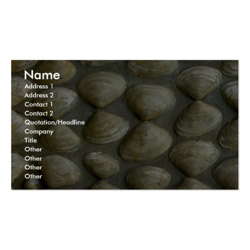 Sea-shell wall business card templates (front side)