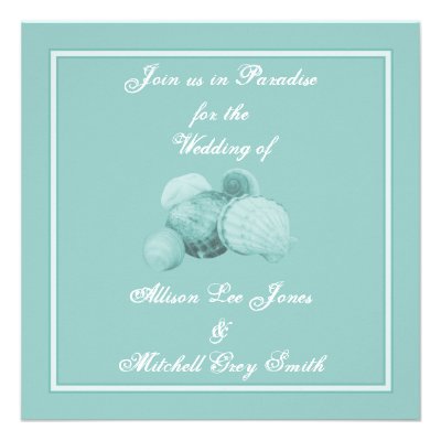 Sea Shell Wedding Invitation