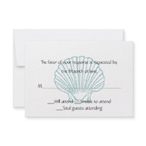 Sea Shell Wedding Response Card Personalized Invitations