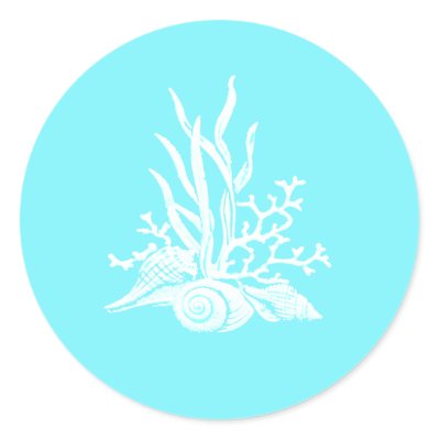 Sea Shell Wedding Stickers