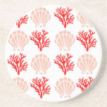 Sea Shells and Coral Coaster coasters