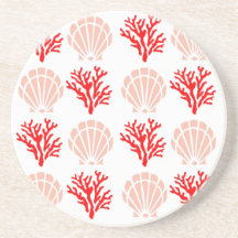 Sea Shells and Coral Coaster