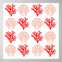 Sea Shells and Coral Poster