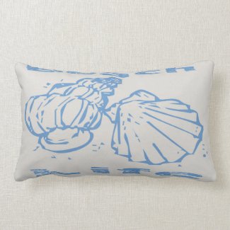 Sea Shells Beach Life Nautical Lumbar Pillow