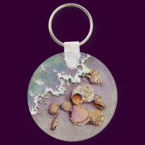 SEA SHELLS by SHARON SHARPE keychains