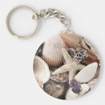 Sea Shells by the Shore Key Chains