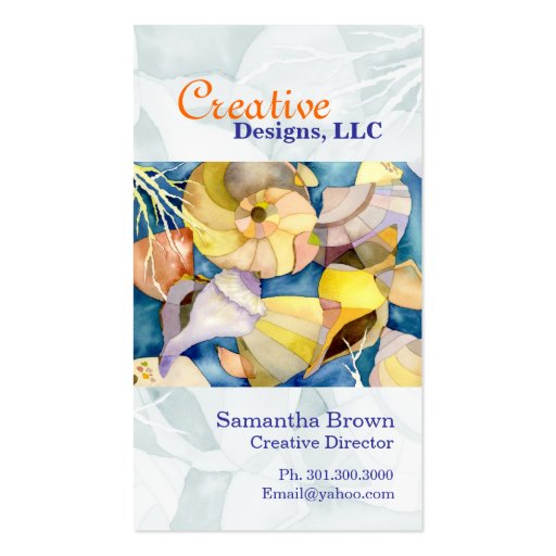 Sea Shells Designer Business Cards