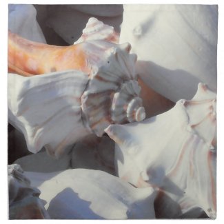 Sea Shells in sunlight and shadow Cloth Napkin
