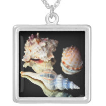 Sea Shells on a Mirror necklaces