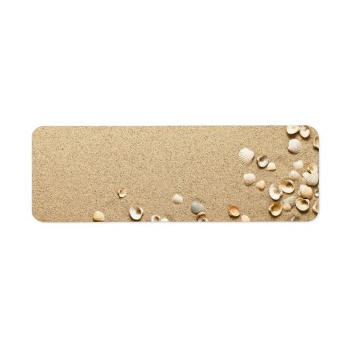 Sea Shells On Sand Label | Zazzle