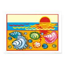 Sea Shells on the Beach Poster posters by naturetees Sea Shells on the Beach Poster posters